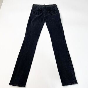 Tory Burch Super Skinny Jeans Women's Medium Wash Casual Black Denim Ladies 25
